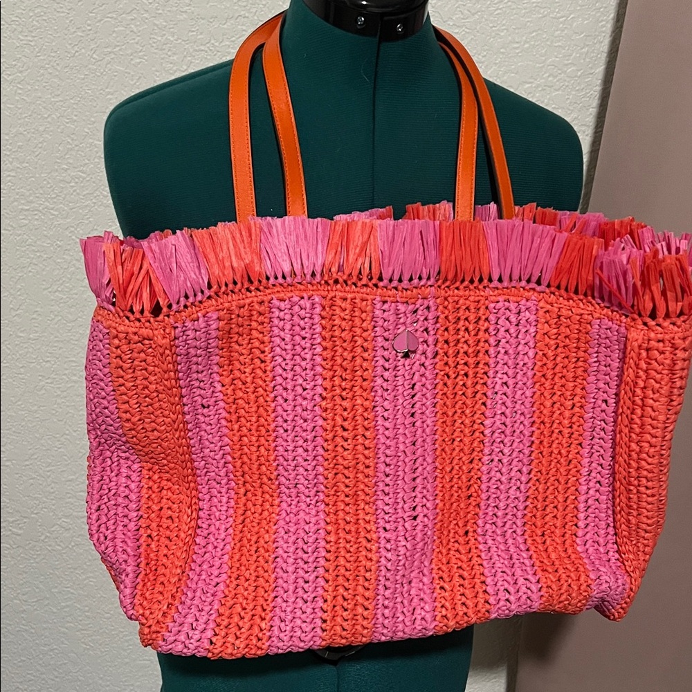 Kate Spade Vibrant Pink and Orange Tote